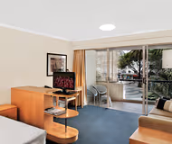 Spacious living area at Quest Manly