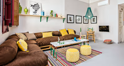 Living room at Passatge Roger de Flor Serviced Apartments