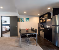Dining space at Ponsonby Road serviced apartment