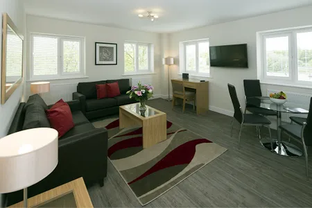 Beneficial House living room