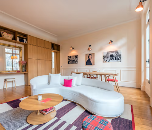 Living area at The Grenelle Suite Serviced Apartment, Palais-Bourbon