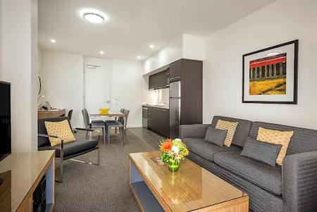 Stunning living area in King William Street Apartments