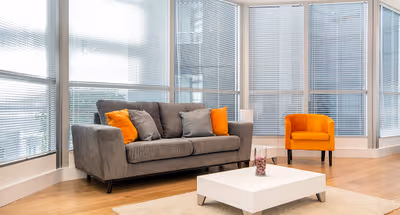 Living area at Heathrow Lodges by MySquare
