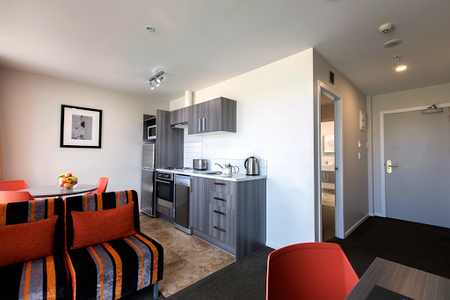 living space at Beaumont Street Serviced Apartment