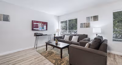 Living area - 1 bed apartment