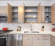 Luxury kitchen at W. Madison #2006 Serviced Apartment, West Loop