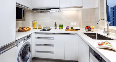 Full kitchen at Ascott TEDA MSD Tianjin