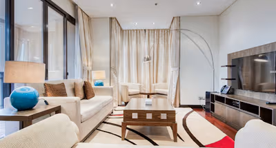 Living area at Crescent Road Serviced Apartment