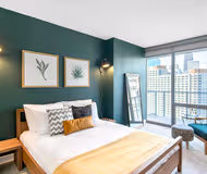 Luxury bedroom at East Wacker Drive #2103 Serviced Apartment, The Loop