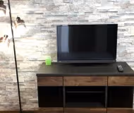 Simplistic living area in Roppongi Hills Apartments