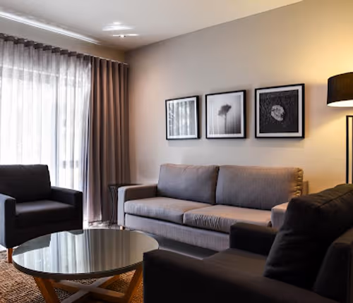 Living room at Jellicoe Street Apartments