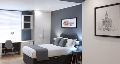 Bedroom at Bold Street Apartment in Liverpool City