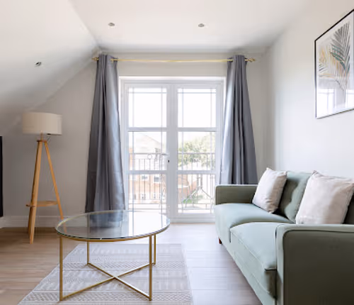 Living area at Finchley apartment
