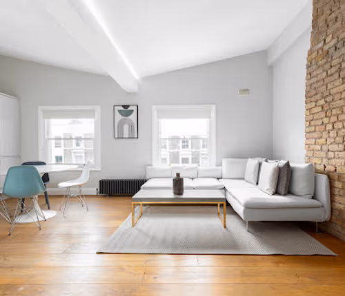 Living area at The Notting Hill Apartment