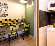 Dining space at Poblenou Beach