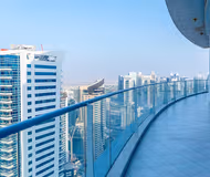 Large Balcony at Mamsha Street Residences Serviced Apartments, Dubai Marina