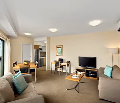 Simplistic living area in Quest Bendigo Central