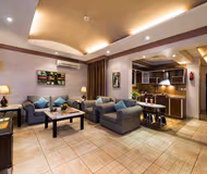 Living room at North Riyadh apartment