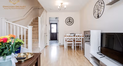 Underwood Road Apartment in Woodford living room