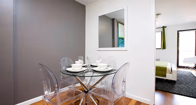 Dining space at Murray Hill apartment