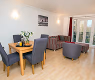 Living room at Riverside House Apartments in Reading