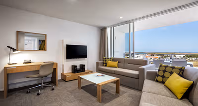 Stunning living area in Quest Mackay on Gordon