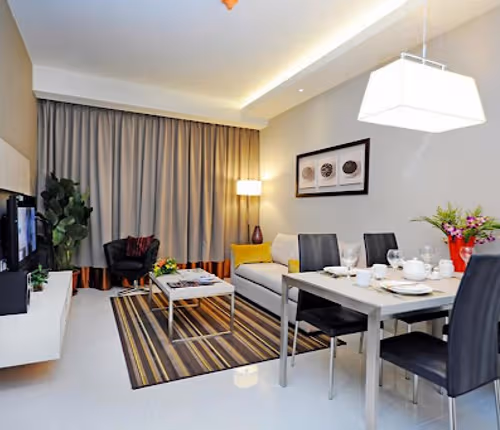 Stunning living area in Citadines Uplands Kuching
