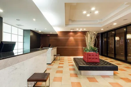 Cosy living area in Awajimachi Apartments