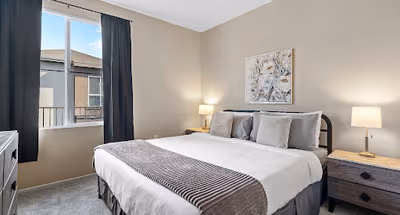 Bedroom at Fountain Park Drive Studio Serviced Apartment