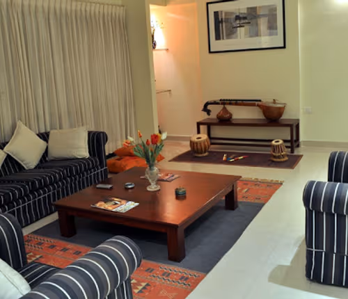 Comfy living area at Indiranagar Serviced Apartment in Bengaluru