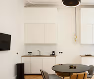 Fully equipped kitchen at Rue de l'Echelle Serviced Apartment, Louvre