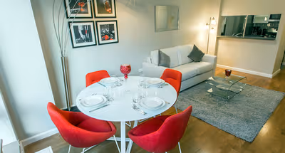 Living area at Studio Apartment at West 89th Street