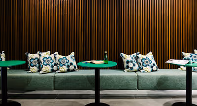 Living area at Belmore Road Apartments, Sydney CBD