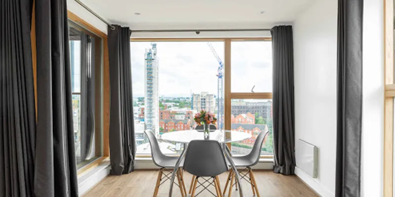 Living area at Northern Quarters Serviced Apartments in Manchester