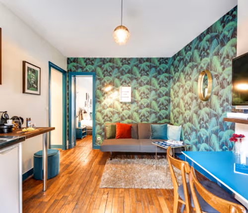 Living area at Roquette Serviced Apartment, Bastille