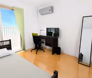 Simplistic living area in Isogo Apartments