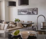 Fully equipped kitchen at West Corniche Residences Serviced Apartments, Al Ras Al Akhdar