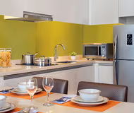 Stunning living area in Citadines Salcedo Makati