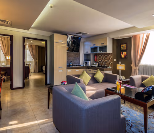 living space at Prince Hmoud Street Apartments