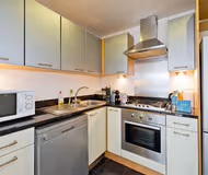 Kitchen at City Center apartment