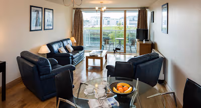 Living area at Fitzwilliam Point