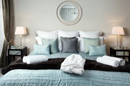 Master bedroom at Barons Apartments near St Margarets Twickenham
