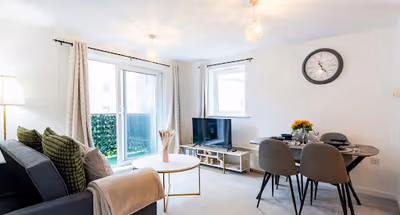 Living room at Wembley apartment