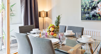 Living area at Forbes Quay Street