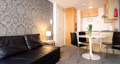 living space at Temple Bar apartment