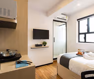 Living area at Causeway Bay apartment