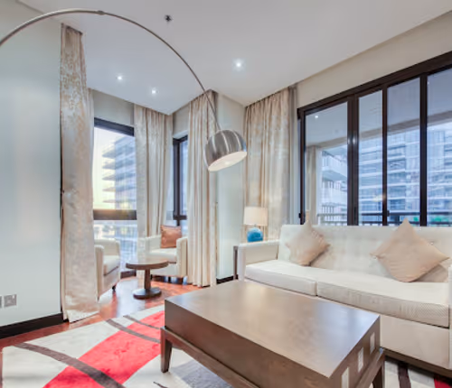 Living area at East Crescent Serviced Apartment