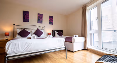 Luxury bedroom at Printing House Square