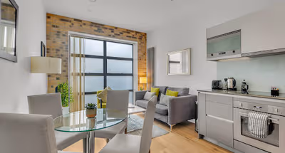 Dining space at Regent's Park Serviced Apartments by MySquare