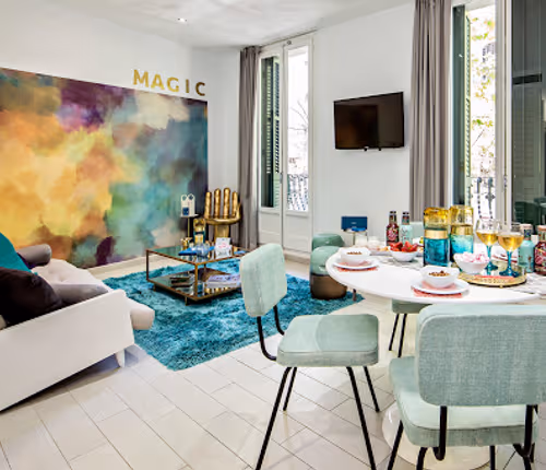 Living room at Carrer de Sants Serviced Apartments